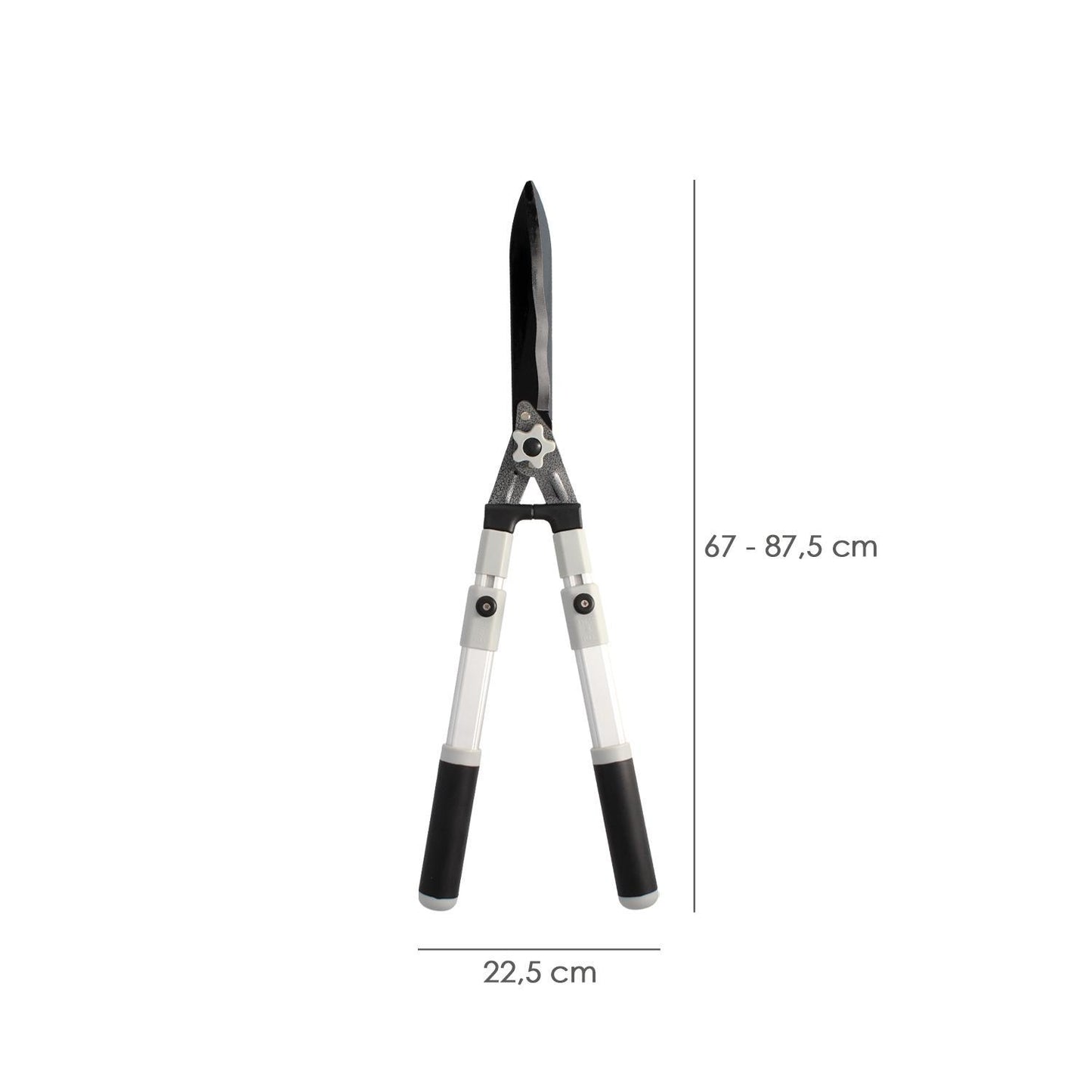 Tijera Podar Setos 2 Manos Aluminio Telescopicas, Hojas Acero Antiadherente, Mango Tpr, Ajuste Corte,_1