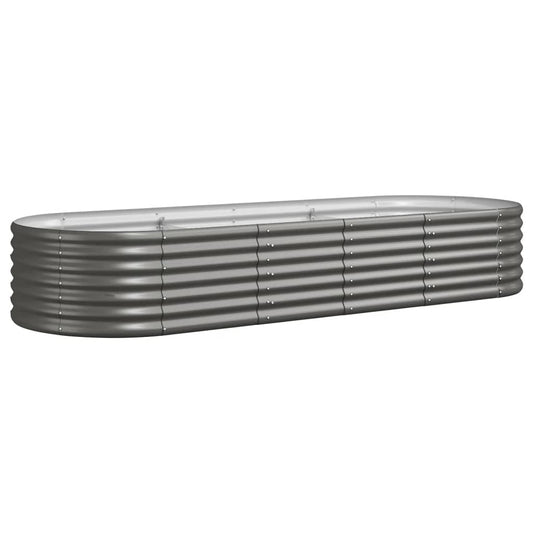 Jardinera Arriate Acero Galvanizado Gris 224x80x36 Cm_0