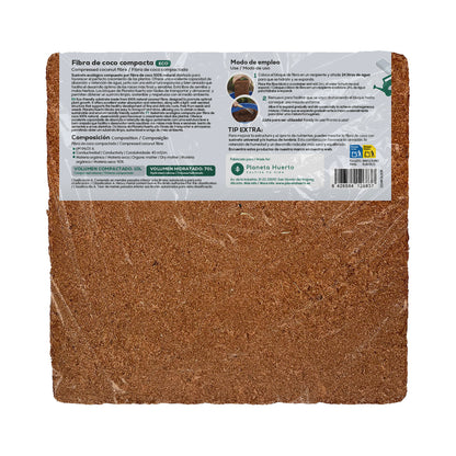 Embalagem com 3 substratos de fibra de coco Planeta Huerto 70 litros 