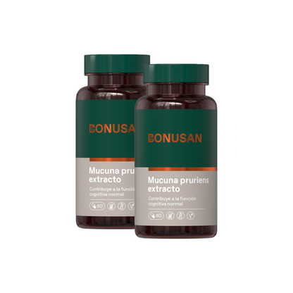 Embalagem 2x Mucuna Pruriens, Bonusan, 60 cápsulas