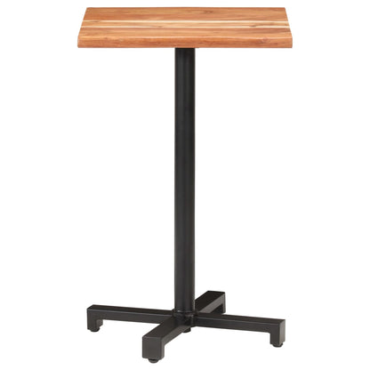 Mesa De Bistró Borde Natural Madera Maciza Acacia 50x50x75 Cm_0