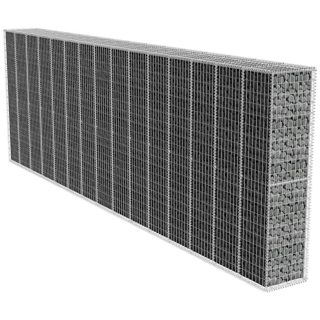 Muro De Gaviones Con Cubierta Acero Galvanizado 600x50x200 Cm / Vetonek_2