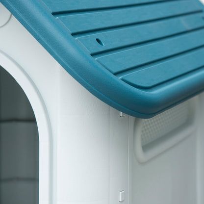 Pawhut Caseta Para Perros Mini Uso Interior Exterior 59x75x66 Cm Azul_3