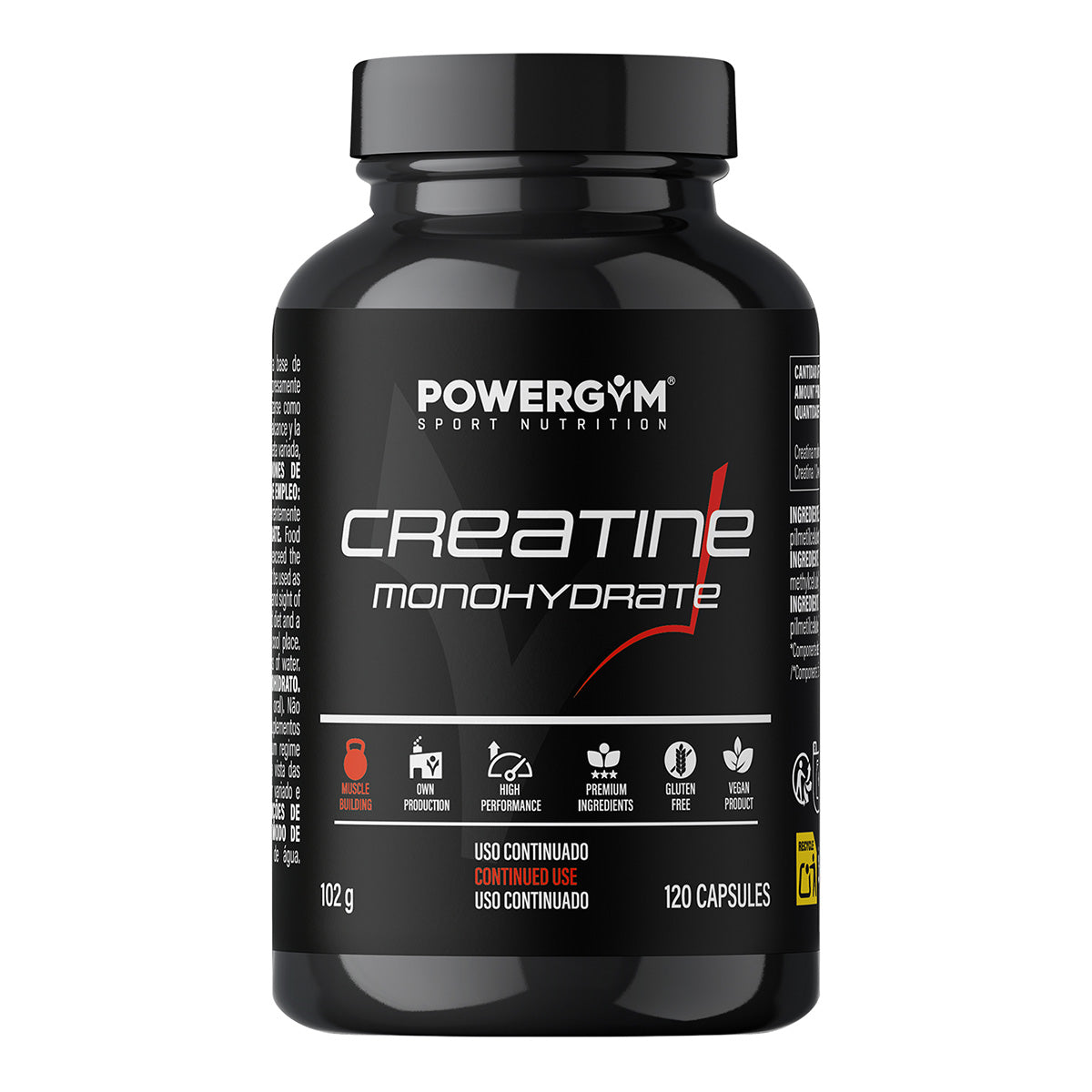 Creatina Powergym 120 Cápsulas
