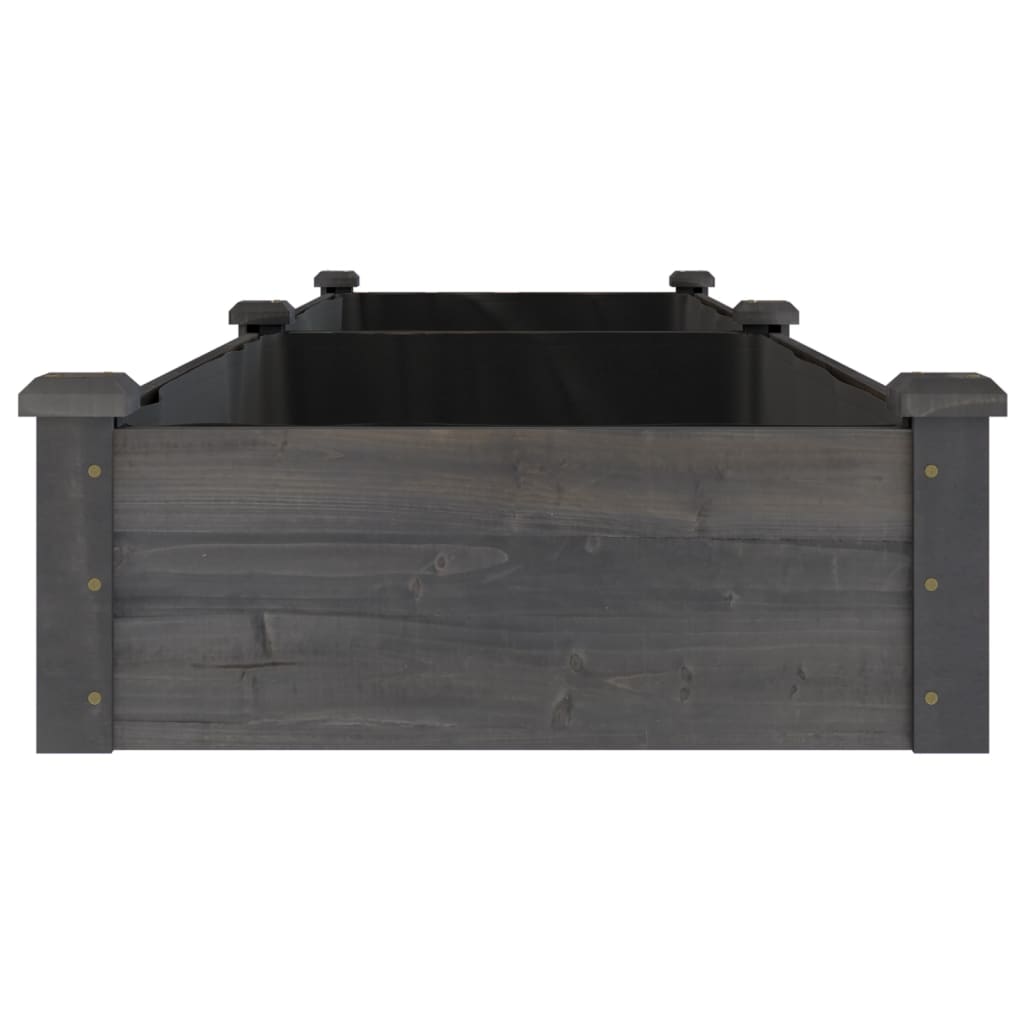 Jardinera Arriate Con Forro Madera Abeto Gris 240x60x25 Cm_4