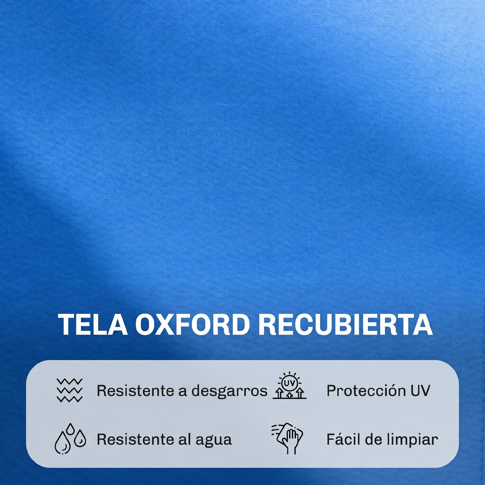 Outsunny Tumbona Plegable De Jardín Con Respaldo Ajustable Almohada Acero Azul_5