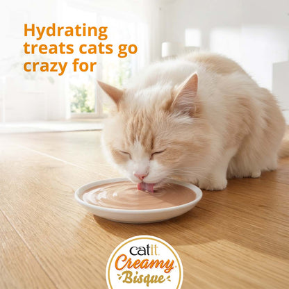 Sopa Cremosa para Gatos Creamy Bisque Pollo e Hígado Catit 4 x 40 g