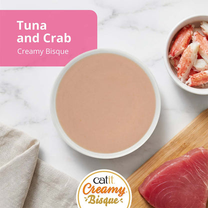 Sopa Cremosa para Gatos Creamy Bisque Atún y Cangrejo Catit 4 x 40 g