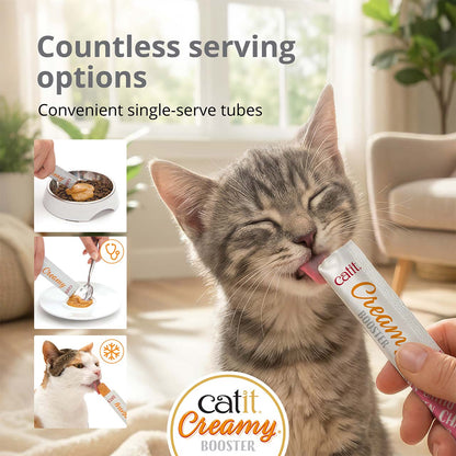 Snack Líquido para Gatitos Creamy Booster Pollo Catit 4 x 10 g