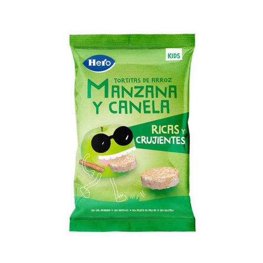 Bolinhos de arroz, maçã e canela sem glúten 40 g - Hero/Kids