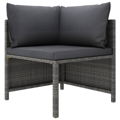 Vidaxl Set De Muebles De Jardín 3 Pzas Y Cojines Ratán Sintético Gris_1