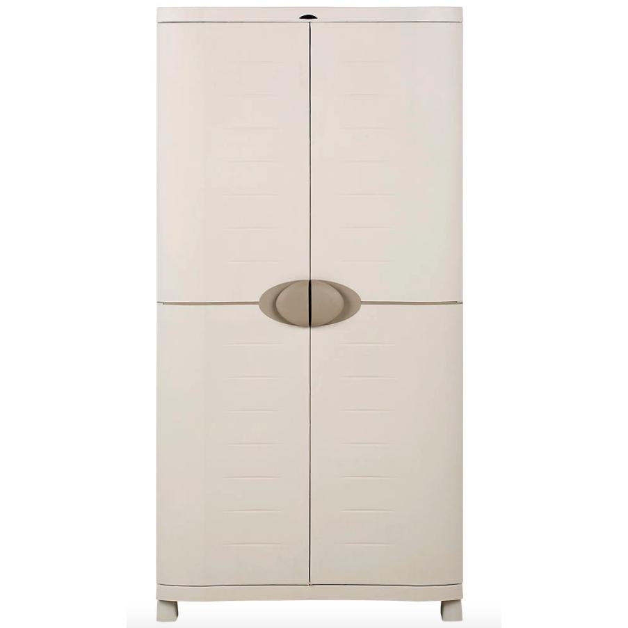 Armário de Vassouras 90 cm Space Saver Plastiken Bege