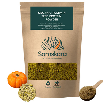Proteína De Calabaza Bio - 500g | Proteína Vegetal Ecológica Vegana Para Batidos Y Repostería, Sin Azúcares Añadidos_0