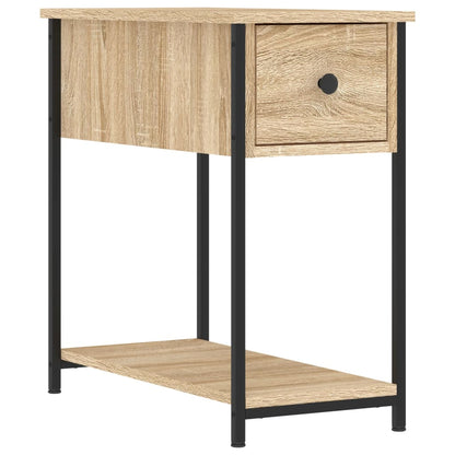 Mesita De Noche Madera De Ingeniería Roble Sonoma 30x60x60 Cm_0