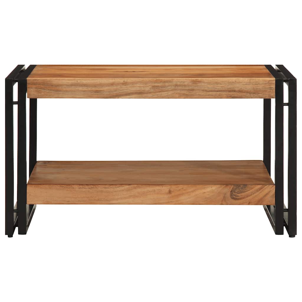 Mesa De Centro Madera Maciza De Acacia 70x50x38 Cm_2