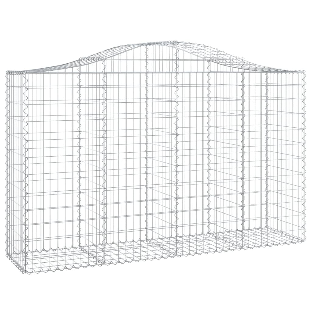 Cestas Gaviones 12 Uds Forma De Arco Hierro 200x50x120/140 Cm_2