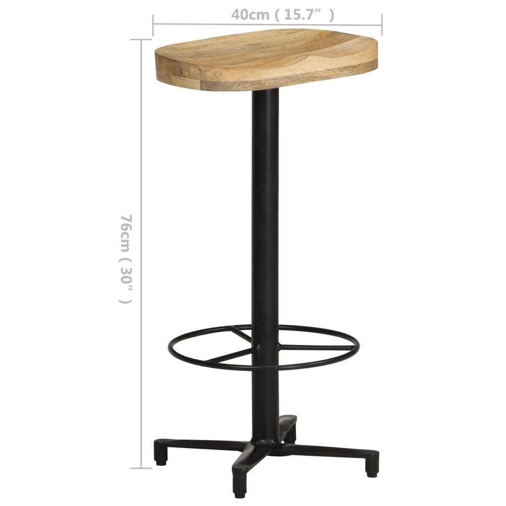 Taburetes De Cocina 2 Unidades Madera Maciza De Mango 76 Cm_5