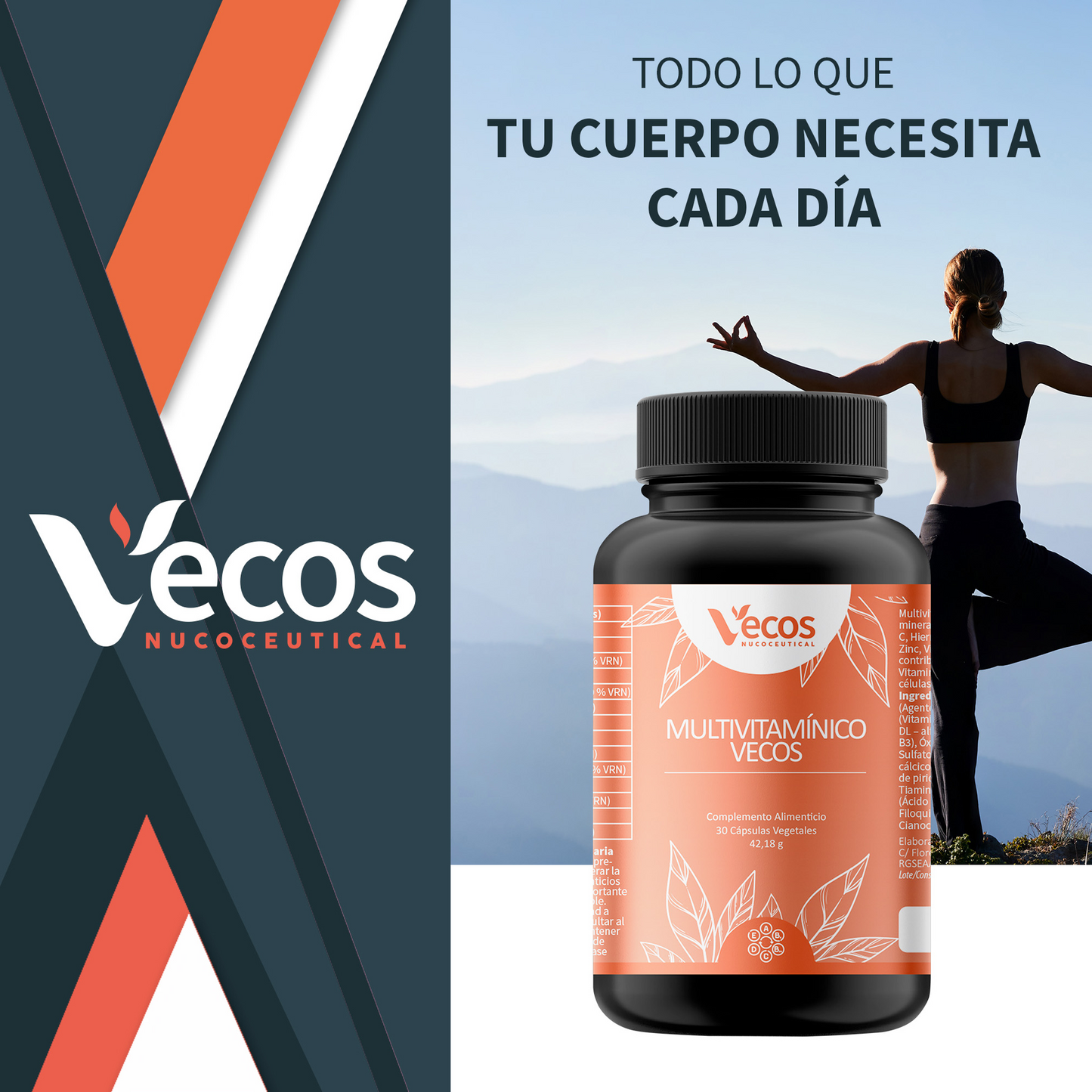 Multivitamínico Completo Vecos 30 Cápsulas | Para Energía Diaria Y El Cansancio_1