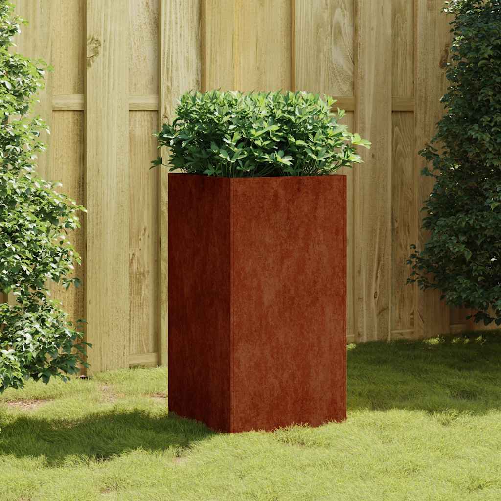 Jardinera De Acero Corten 40x40x80 Cm_1