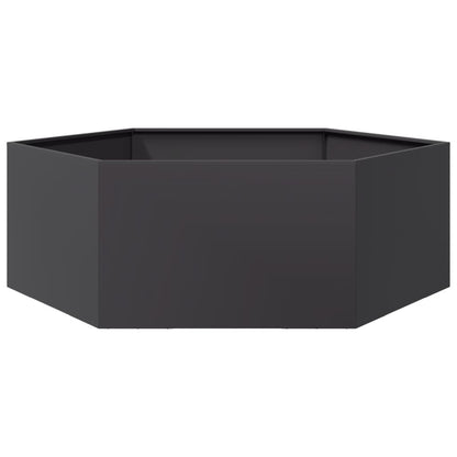 Jardinera Hexagonal Acero Negra 138x120x45 Cm_5