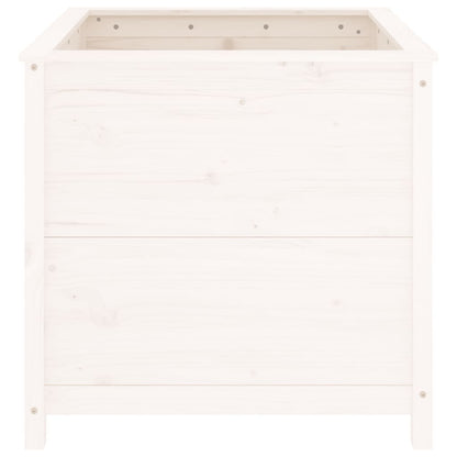 Jardinera Madera Maciza De Pino Blanco 82,5x82,5x78 Cm_3