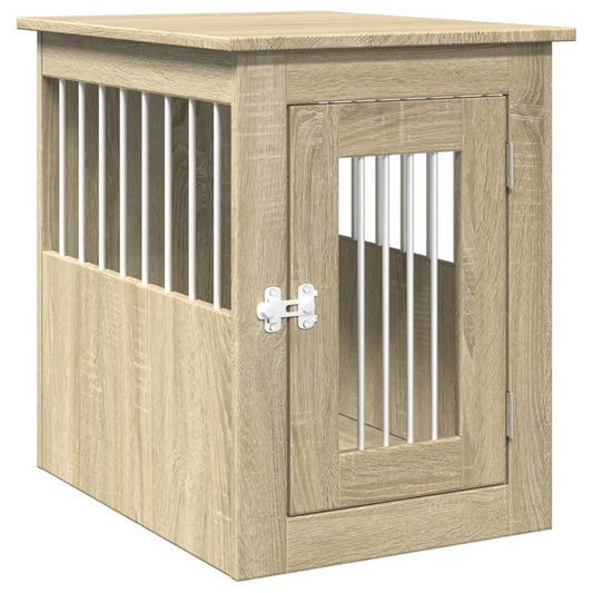 Vidaxl Jaula Para Perros Madera De Ingeniería Roble Sonoma 45x62x59 Cm_0