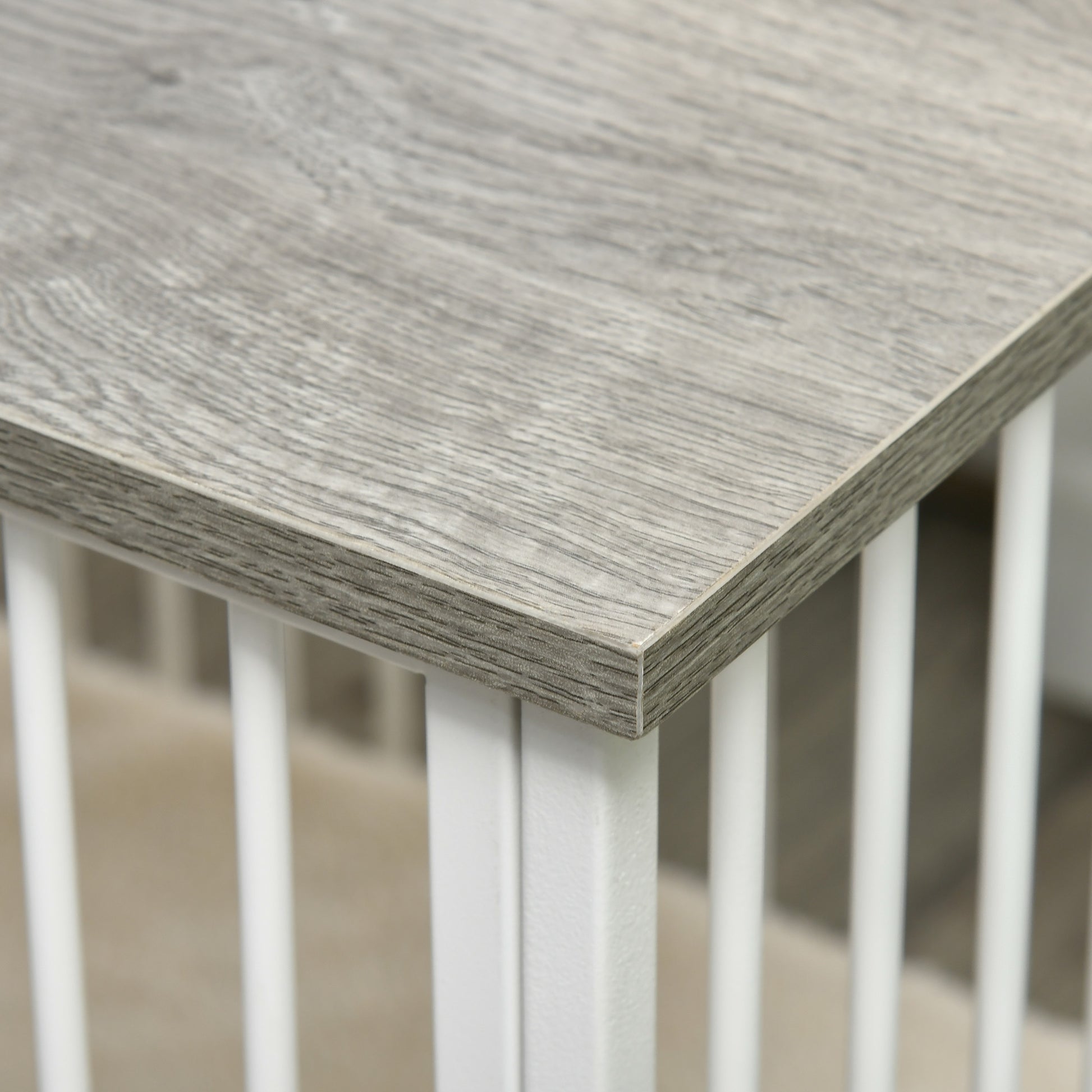 Pawhut Jaula Para Perros De Madera 86x60x70 Cm Con Superficie De Mesa Puerta_4