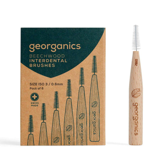 Escova interdental Georganics ISO 3 Beechwood, 6 unid.