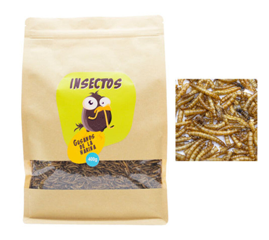 Gusanos De La Harina Deshidratados 150g – Tenebrios Secos Para Reptiles, Aves, Peces De Estanque Y Roedores – Proteínas_0