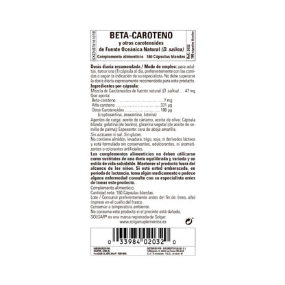 Betacaroteno Oceânico, 180 cápsulas de 7 mg