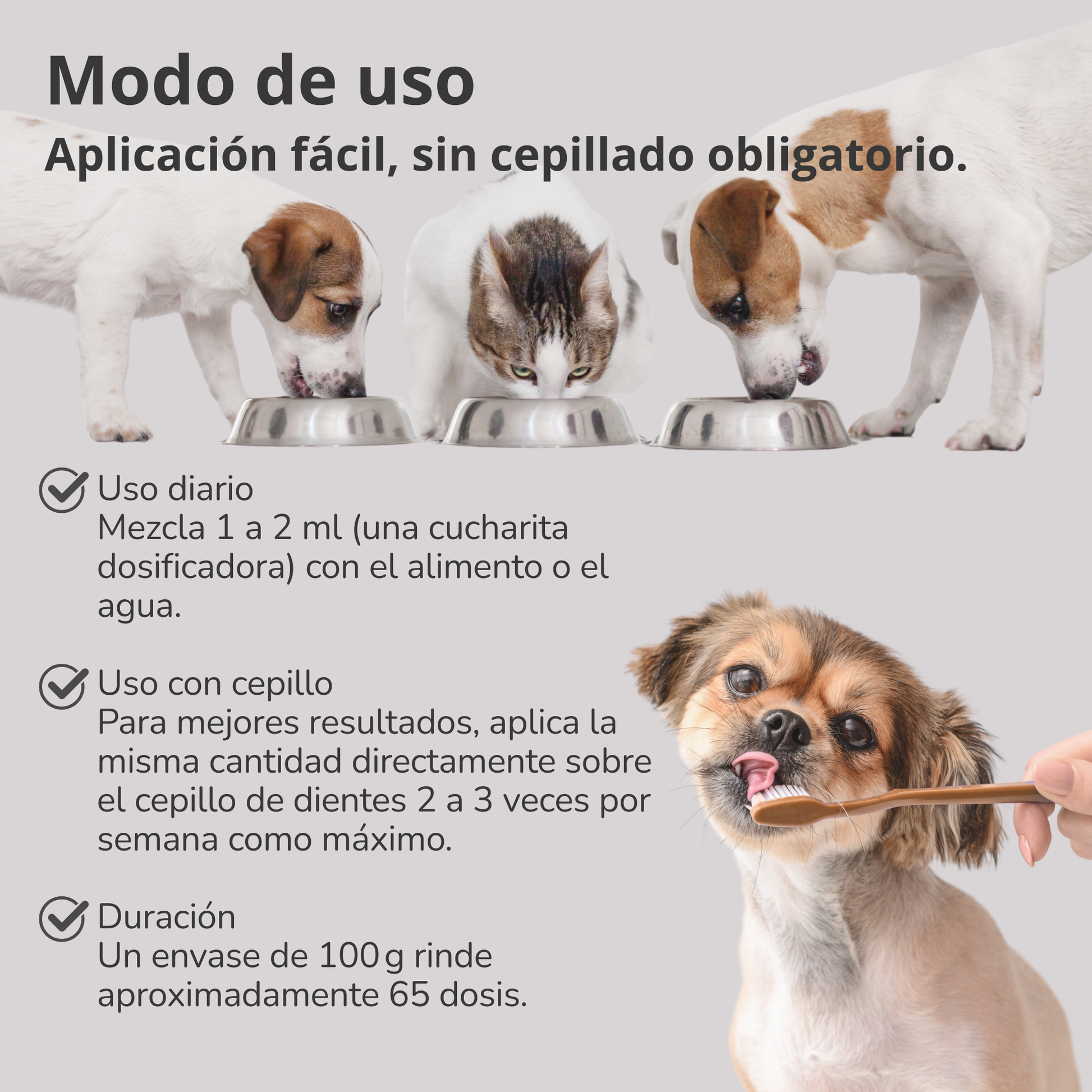 Polvo dental natural para perros y gatos – Combate sarro, placa y mal aliento – 150 g_4