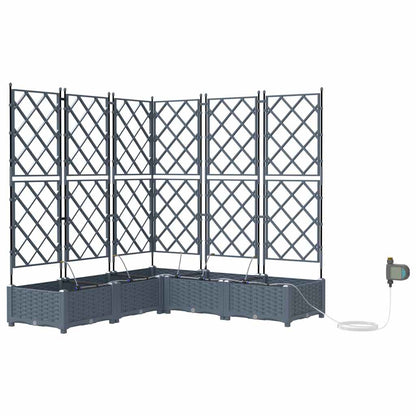 Macetero De Jardín 5 Uds. Gris Claro 120 X 120 X 126 Cm Pp_0