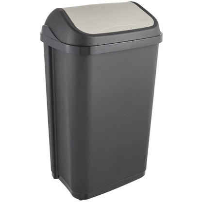 Cubo De Basura Con Tapa Basculante, 50 L, Swantje, Gris Grafito_0