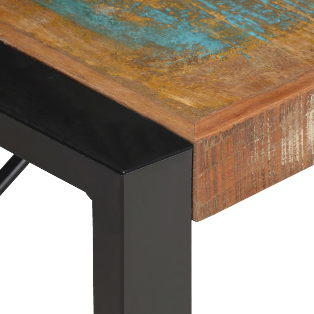 Mesa De Centro Madera Maciza Reciclada 140x70x40 Cm_2