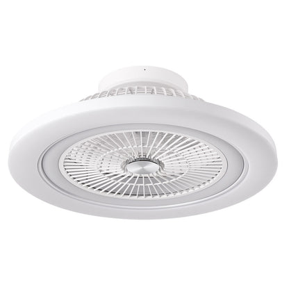Ventilador 72w Dc Mato Blanco 5 Aspas Transp. 22x58x58cm 6vel. 3 Colores C/remoto, Mem., Timer, Reg. Intensidad 6120lm_1