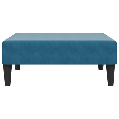 Sofá Cama De 2 Plazas Con Taburete Terciopelo Azul / Vetonek_5