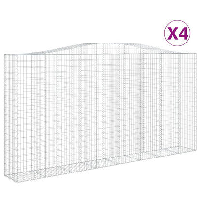 Cestas De Gaviones 4 Uds Forma De Arco Hierro 400x50x200/220 Cm_0