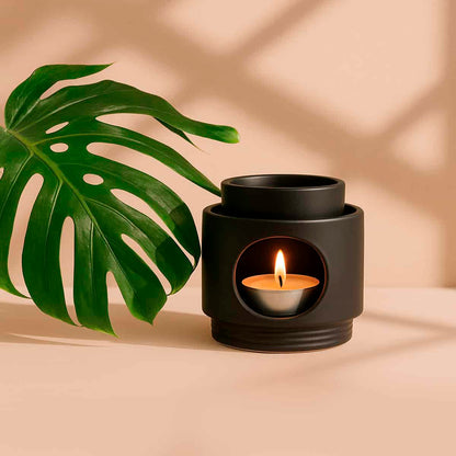 Quemador Aceites Esenciales Cerámica Noir Negro Sys Aromas | Difusor Tradicional | Aromaterapia | Diseño Elegante_2