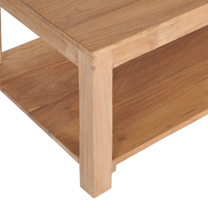 Mesa De Centro De Madera Maciza De Teca 100x50x40 Cm_2