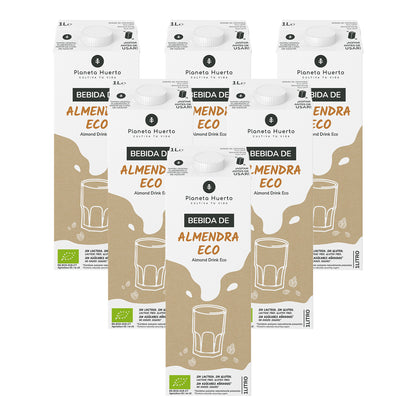 Pack de 6 Bebidas Ecológicas de Amêndoa Planeta Huerto 1L