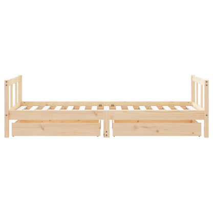Vidaxl Estructura De Cama Infantil Con Cajones Madera Pino 90x190 Cm_5