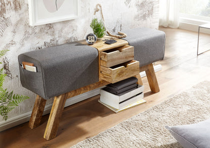 Banco Gris Con Cajones 120x56x30 Cm_4