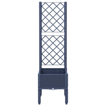 Jardinera Con Enrejado Pp Azul Gris 40x40x142 Cm_2