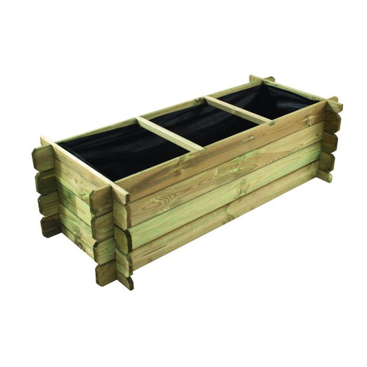 Vaso retangular de manjericão para jardim urbano