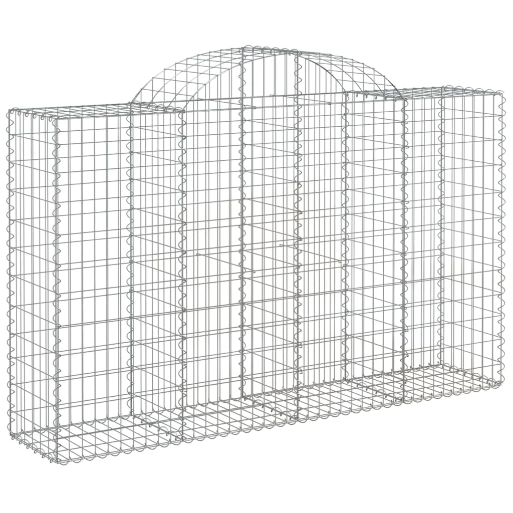 Cestas De Gaviones 5 Uds Forma De Arco Hierro 200x50x120/140 Cm_2