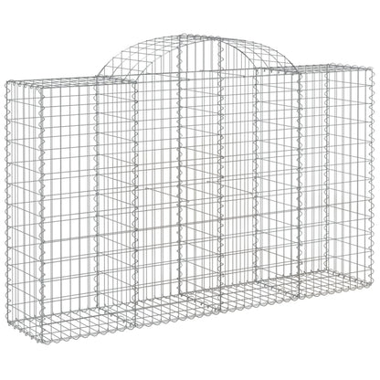 Cestas De Gaviones 5 Uds Forma De Arco Hierro 200x50x120/140 Cm_2