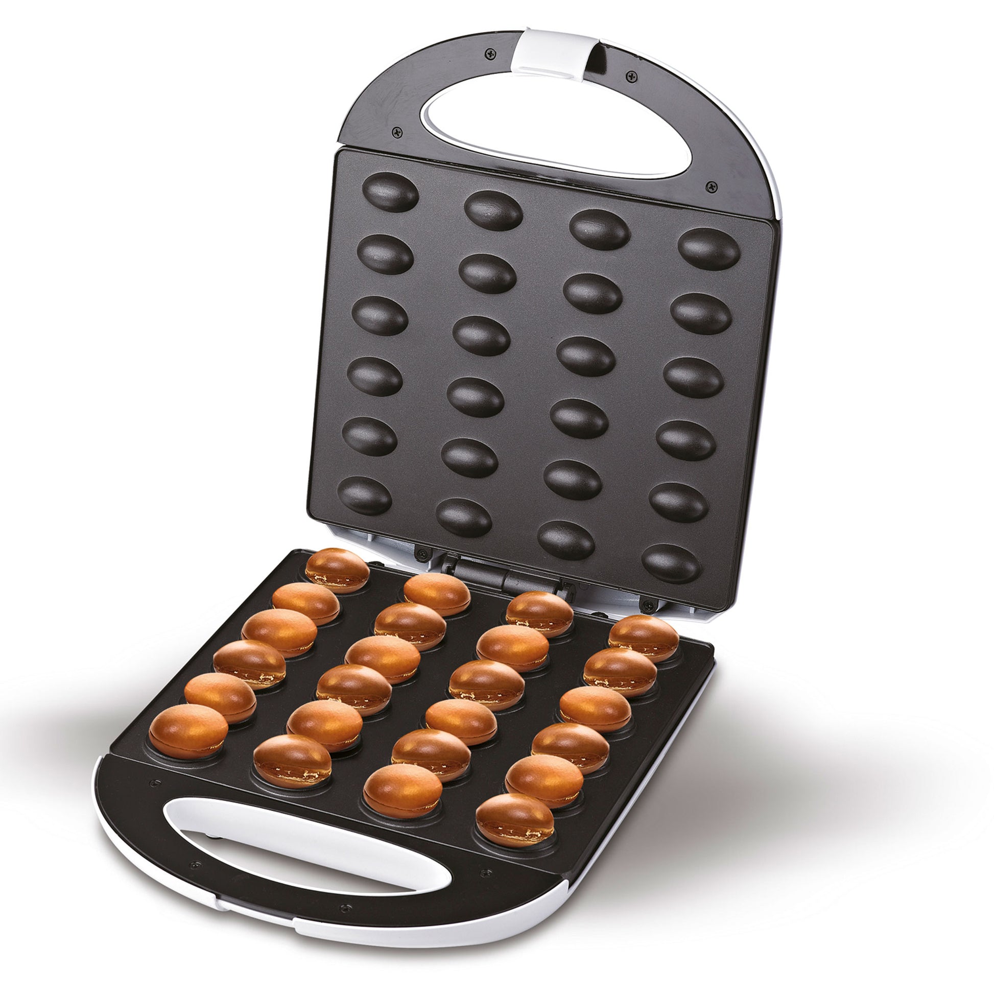Hornillo Eléctrico Para 24 Galletas En Forma De Nuez, Placas Antiadherentes, Pastas Rellenas Adler Ad3039 Blanco_0