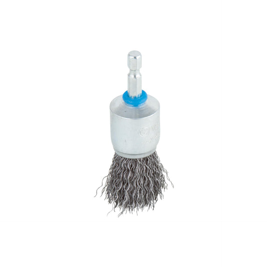 Escova de arame para berbequim com haste hexagonal de 1/4" (6,35 mm)