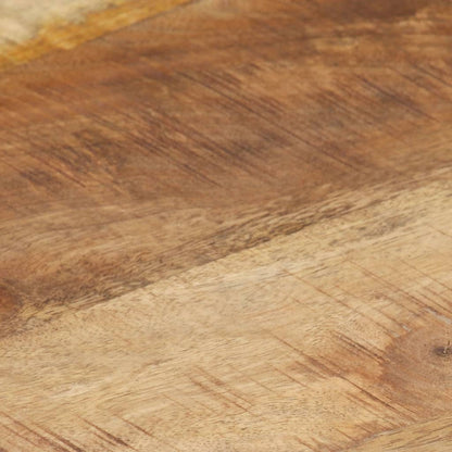 Mesa De Centro De Madera Maciza De Mango Negra 68x68x30 Cm_2