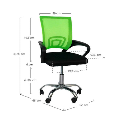Silla De Escritorio Con Ruedas Classic 95x65x52cm Thinia Home_5